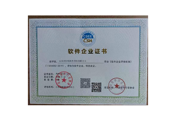 软件企业证书
